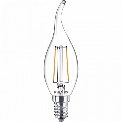 LED-lamppu PHILIPS Filament BA35 230V 2,5W 250lm E14 360° 2700K lämmin valkoinen