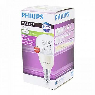 LED lamp PHILIPS Master Dim 230V 5,5W 470lm E14 360° TRIAC 2200K-2700K