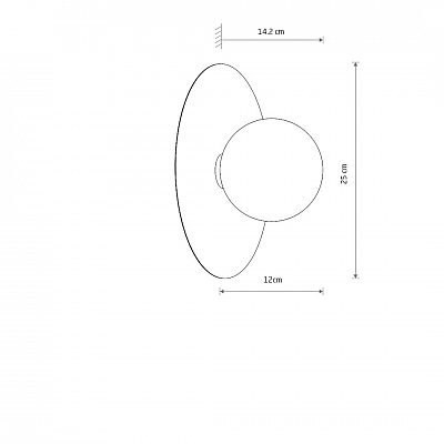 Wall light Nowodvorski Lighting Saturn M white / black G9