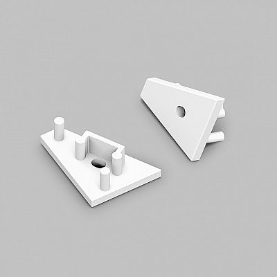 End cap TOPMET CORNER10 gen2 white