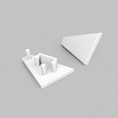 End cap TOPMET CORNER10 gen2 white
