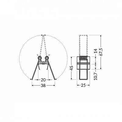 Mounting bracket TOPMET U4 pcs inox