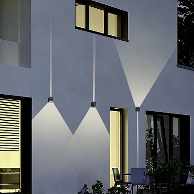 Fassaadivalgusti Trio Lighting Adaja antratsiit 6W 700lm IP54 3000K soe valge