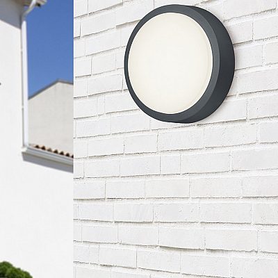 Dome light Trio Lighting Breg black 8.5W 850lm IP54 3000K warm white