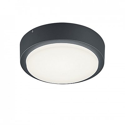 Plafondi Trio Lighting Breg musta 8.5W 850lm IP54 3000K lämmin valkoinen