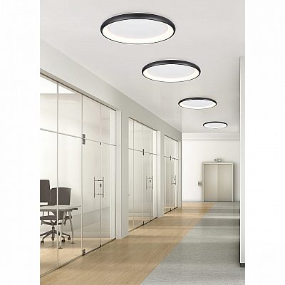 Plafoon Trio Lighting Cardona must 59W 6900lm CRI80 IP20 switch dimmer 2300K, 3000K, 4000K 3CCT