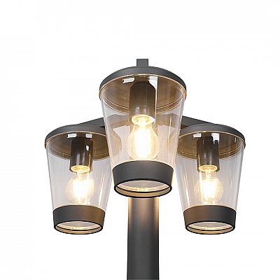 Pollarvalgusti Trio Lighting Cavado 3 antratsiit E27 IP44