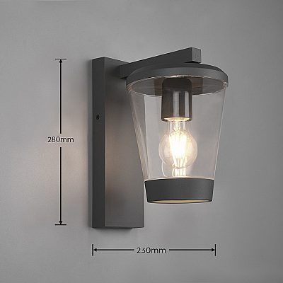 Fassaadivalgusti Trio Lighting Cavado antratsiit E27 IP44