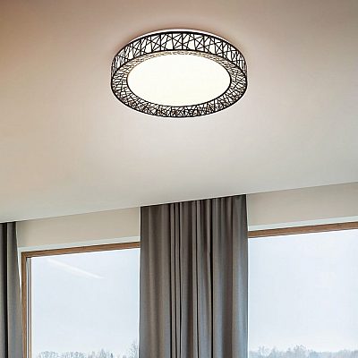 Kattovalaisin Trio Lighting Cluster valkoinen / musta 40W 4300lm IP20 switch dimmer 2700K-6500K
