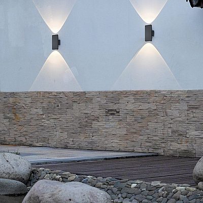 Facade luminaire Trio Lighting Colorado anthracite 6W 600lm IP54 3000K warm white