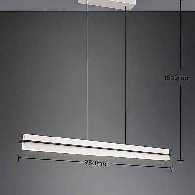 Pendant lamp Trio Lighting Emerson gray 22W 2500lm IP20 DIMMABLE 2700K-5000K