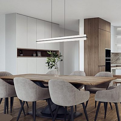 Pendant lamp Trio Lighting Emerson gray 22W 2500lm IP20 DIMMABLE 2700K-5000K