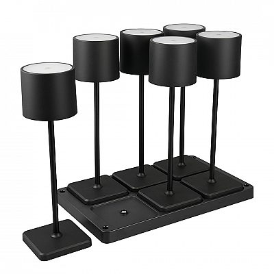 Laetav lauavalgusti Trio Lighting Fernandes komplekt must 1,5W 130lm IP54 2700K, 4000K, 6000K