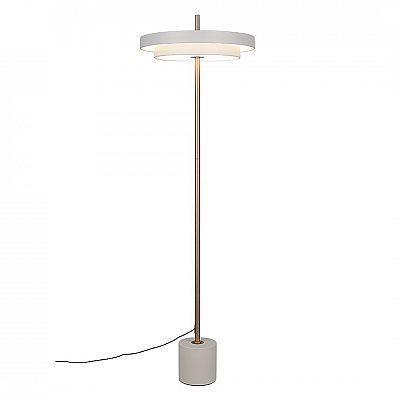 Floor lamp Trio Lighting Keaton light gray 21W 2400lm CRI80 IP20 switch dimmer 2300K, 3000K, 4000K 3CCT