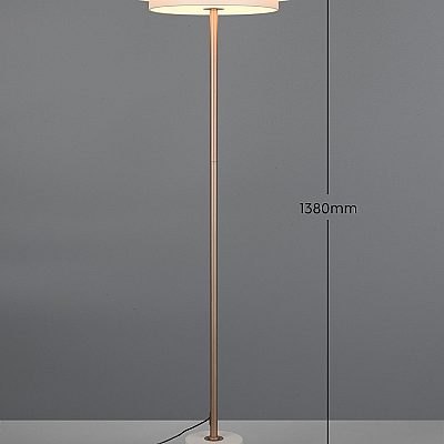 Floor lamp Trio Lighting Keaton light gray 21W 2400lm CRI80 IP20 switch dimmer 2300K, 3000K, 4000K 3CCT