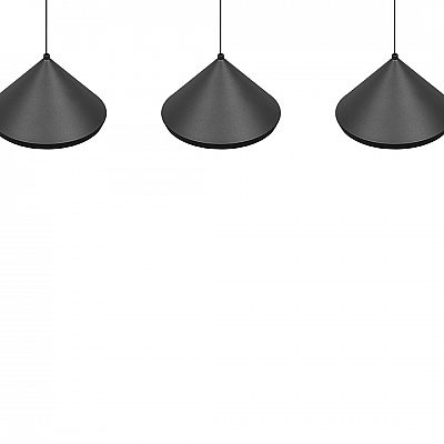 Pendant lamp Trio Lighting Laguna 3 black 15W 1500lm CRI80 IP20 Dip Switch 2300K, 3000K, 4000K 3CCT