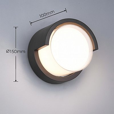 Fassaadivalgusti Trio Lighting Puno must 8W 800lm IP54 830