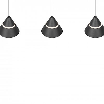 Pendant lamp Trio Lighting Romeo 3 black 230V 21W 2100lm CRI80 IP20 2300K, 3000K, 4000K 3CCT