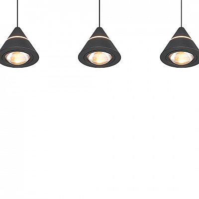 Pendant lamp Trio Lighting Romeo 3 black 230V 21W 2100lm CRI80 IP20 2300K, 3000K, 4000K 3CCT