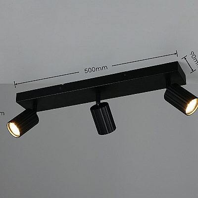 Laevalgusti Trio Lighting Soka 3 must 230V GU10 IP20