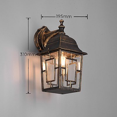 Facade luminaire Trio Lighting Volturno antique bronze 48V E27 IP44