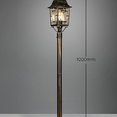Bollard light Trio Lighting Volturno antique bronze E27 IP44