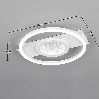 Ceiling lamp Trio Lighting Wheeler white 16W 2000lm IP20 840