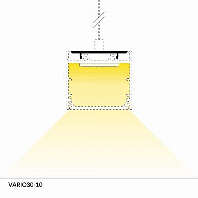 Крышка алюминиевого профиля TOPMET VARIO30-10 анодированный